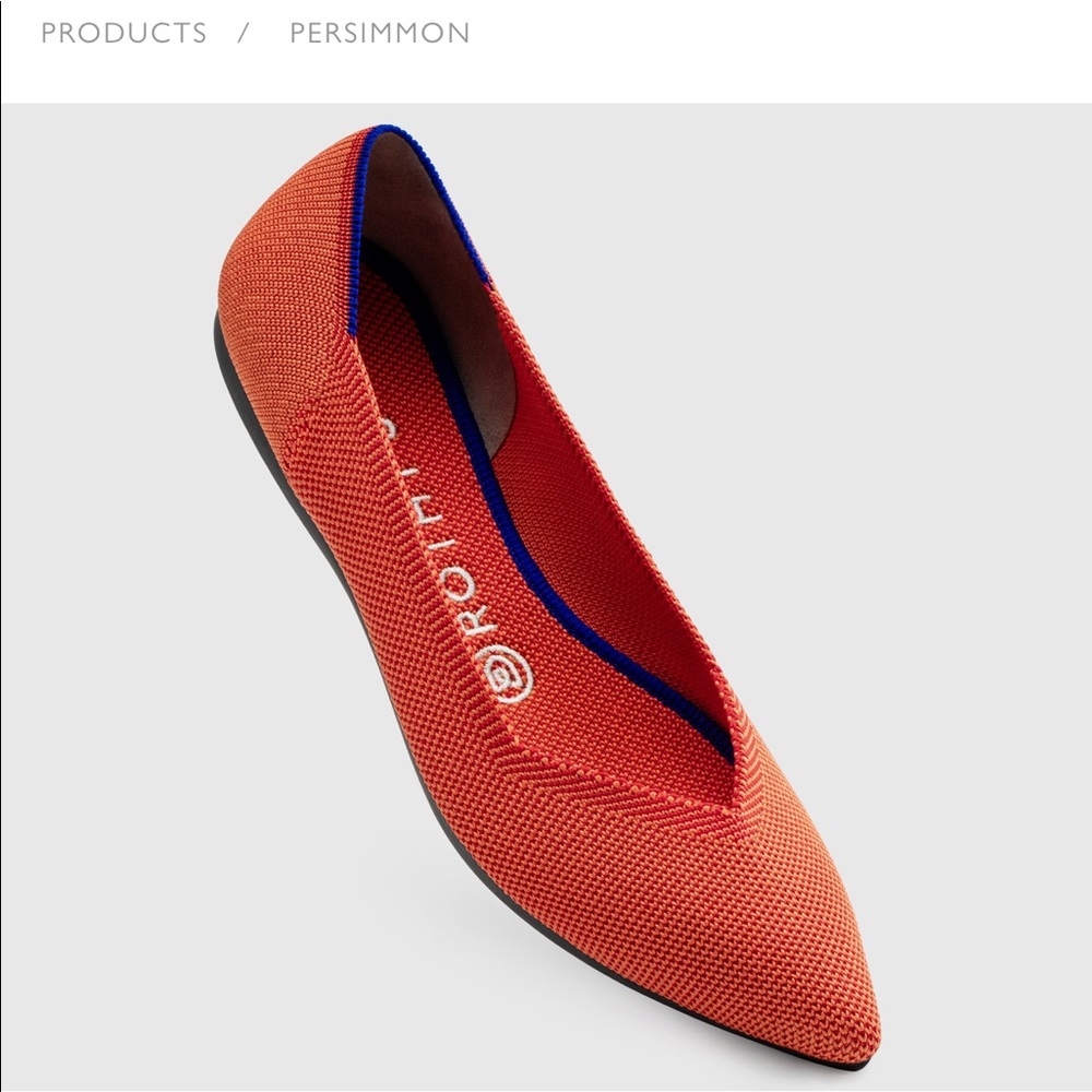 A pair of Rothys with an extra insert in the blue